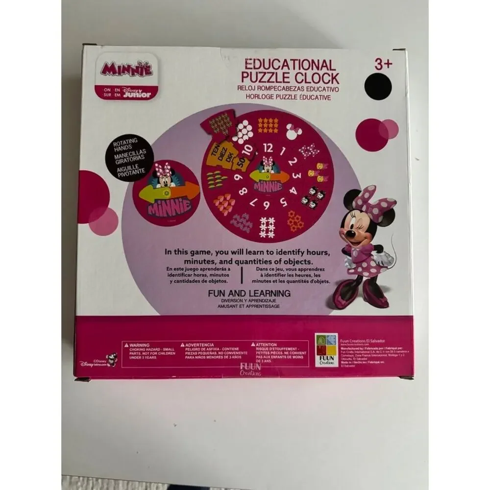 Learn with Minnie – Disney Junior Wooden Educational Puzzle Clock!